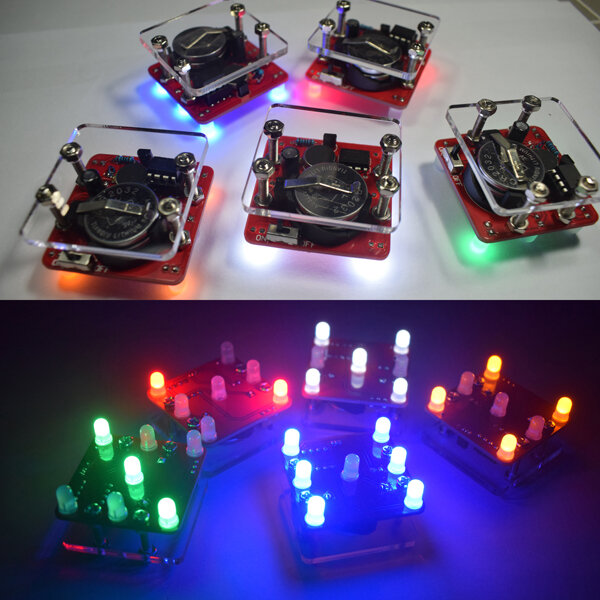 Geekcreit DIY Shaking LED Dice Kit With Small Vibration Motor