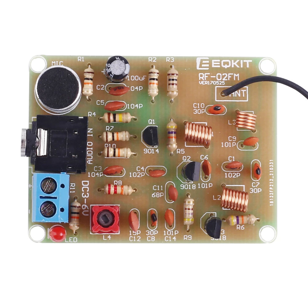 88-108MHz DIY Kit FM Radio Transmitter and Receiver Module Frequency Modulation Stereo Receiving PCB Circuit Board