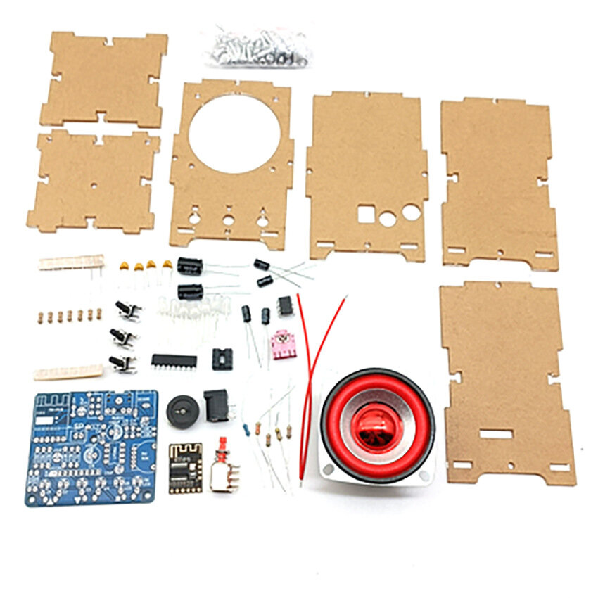 DC 5V LM386 bluetooth Audio Amplifier Board Speaker 4ohm 5W Loudspeaker Box DIY Electronic Kit Not Assembled