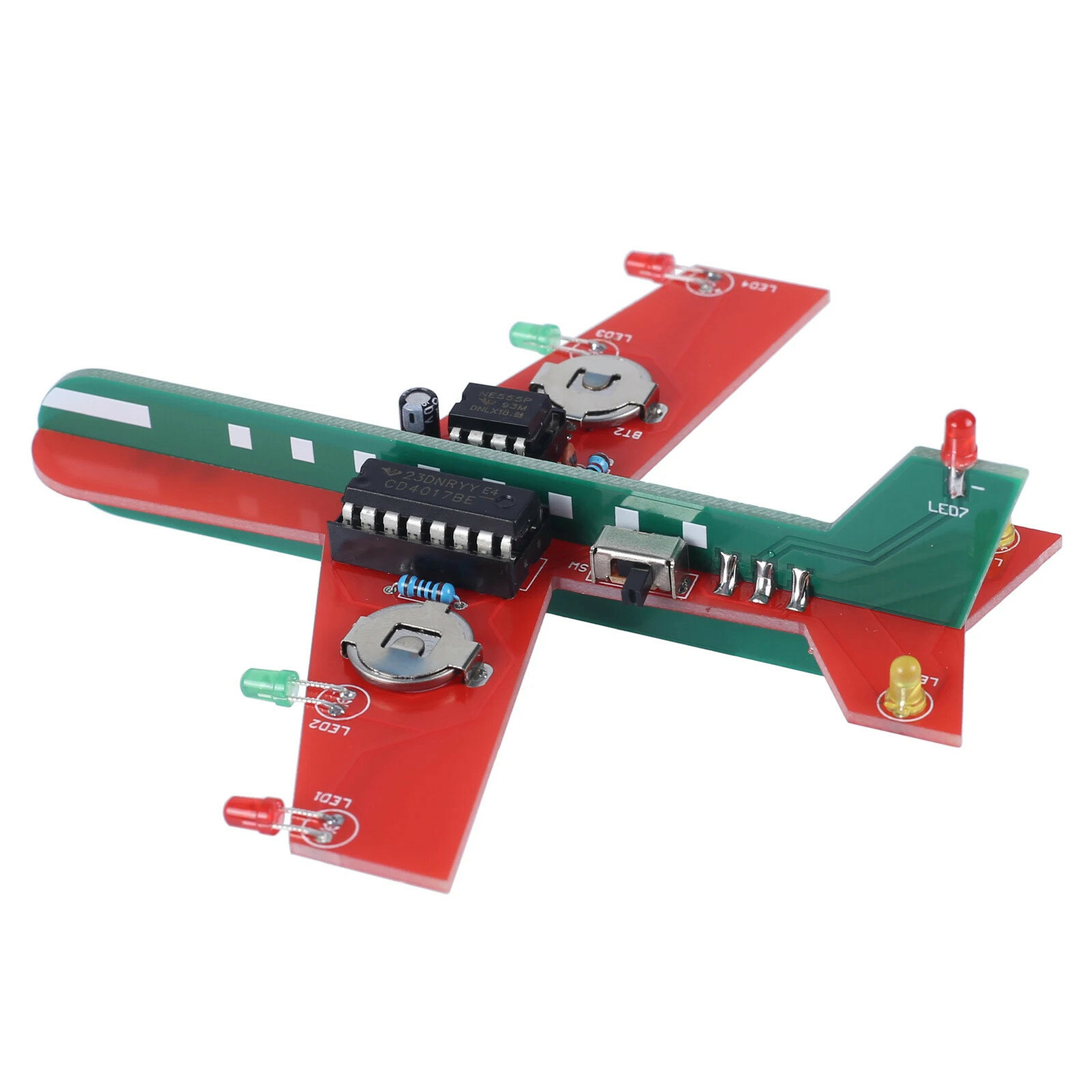 DIY Electronic Kit Airplane Flashing LED Simulate Aircraft Soldering Project Practice For STEM Student Learning