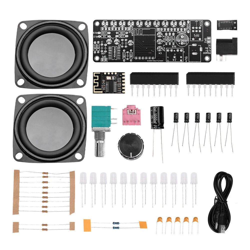 DIY 5W PAM8406 bluetooth Speaker Amplifier Kit Dual Channel Stereo Sound USB Power Clear Audio Level Indicator Easy Assembly Suitable for Home Audio Systems