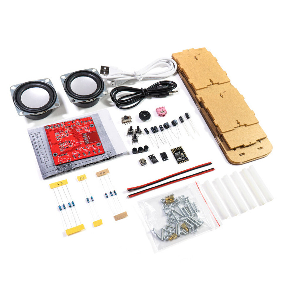 DIY bluetooth Speaker Kit USB Mini Home Stereo Sound Amplifier Electronic Project for Soldering Practice and Learning