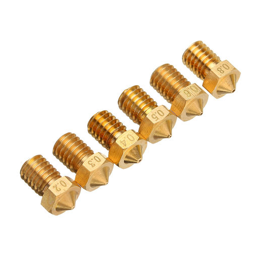 Picture of TRONXY V6 0.2/0.3/0.4/0.5/0.6/0.8mm M6 Thread Brass Extruder Nozzle For 3D Printer Parts