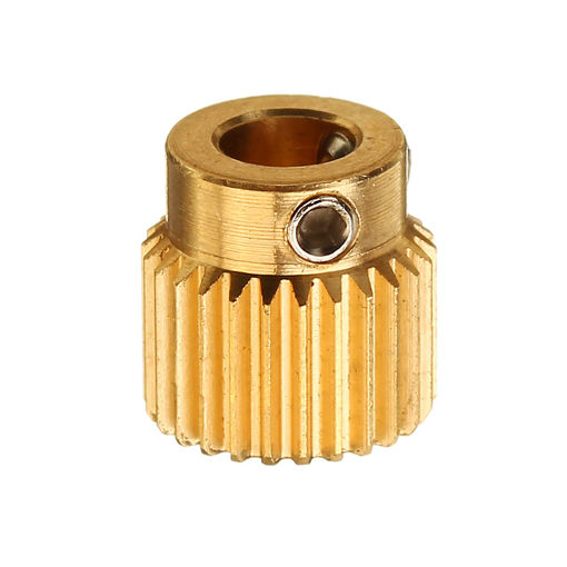 Picture of TRONXY 26 Teeth 5mm Brass Extrusion Wheels Feeding Gear For 3D Printer Part