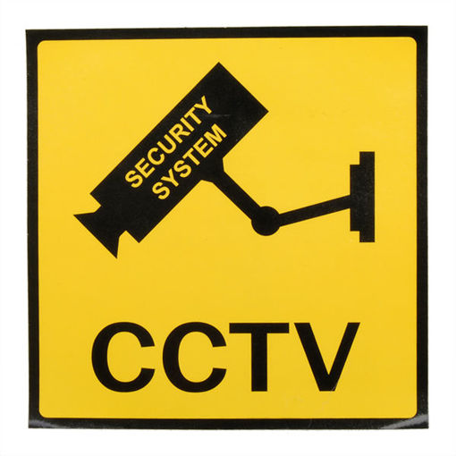 Immagine di 12 x 12cm Monitoring Security Cameras CCTV Warning Sign