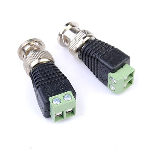Picture of 2pcs Coax CAT5 BNC Video Balun Connector for Security Camera System