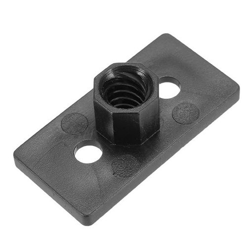 Picture of T8 2mm Lead 2mm Pitch T Thread POM Black Plastic Nut Plate For 3D Printer