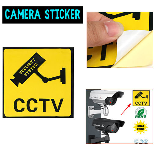 Immagine di CCTV Surveillance Camera Sticker Warning Sign Security System Monitor Decal