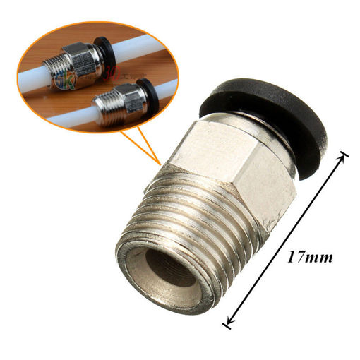 Picture of PC4-01 Pneumatic Connector For 1.75mm PTFE Tube Quick Coupler Feed Inlet 3D Printer Part