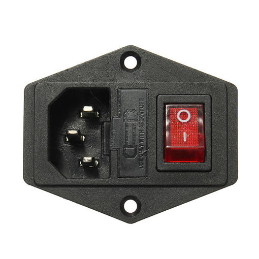 Immagine di 220V/110V 5A Power Outlet Socket With Switch And 6A Fuse For 3D Printer