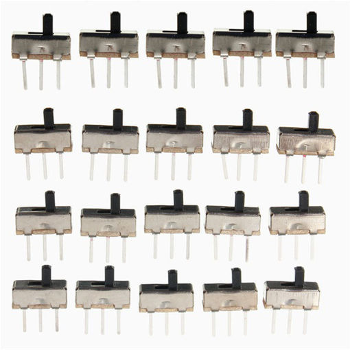 Picture of 20pcs SS12D00G3 2 Position SPDT 1P2T 3 Pin PCB Panel Mini Vertical Slide Switch