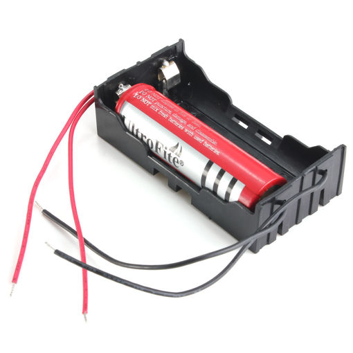 Picture of 2 x 3.7V 18650 Battery Holder Box Container With Wire Leads