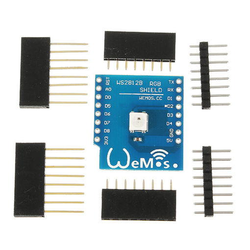 Picture of WeMos WS2812B RGB Shield Module For WeMos D1 Mini
