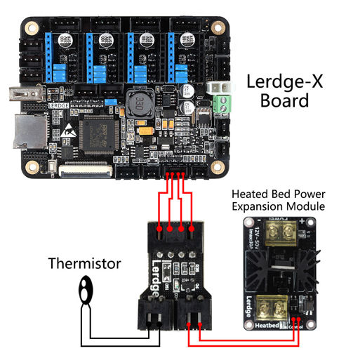 Picture of Lerdge Hot Bed Heated Bed Expansion Interface Adapter Module For Lerdge-X Board 3D Printer Part