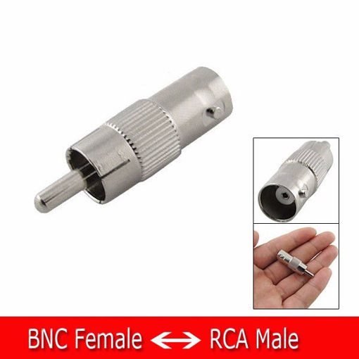 Immagine di RCA Male to BNC Female Jack Adapter Coax Connector Coupler for CCTV Camera