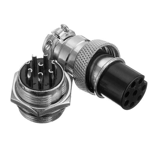 Picture of 1Set GX16-8 Pin Male And Female Diameter 16mm Wire Panel Connector GX16 Circular Aviation Connector Socket Plug