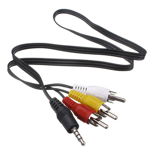 Picture of 3.5mm Jack Plug to 3 RCA Adapter Cable Audio Video Cable