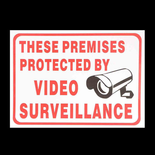 Immagine di CCTV Camera Sign Sticker Self-adhensive Decal These Premises Projected By Video Surveillance