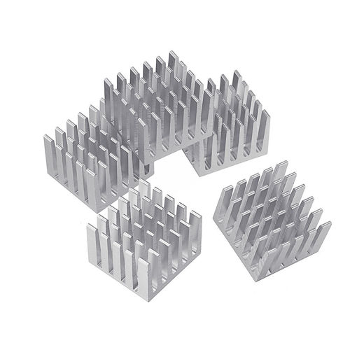 Picture of 5Pcs 20x20x15mm DIY IC Chip Heat Sink Extruded Cooler Aluminum Heat Sink