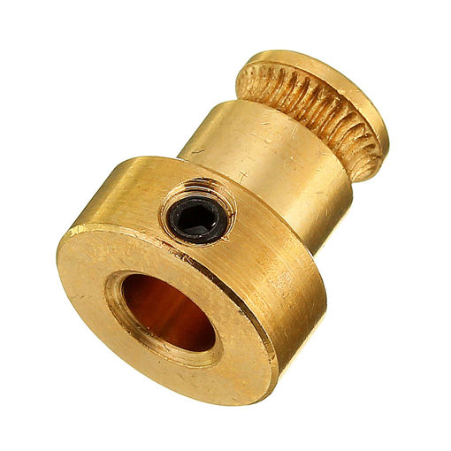 Picture of Brass Feeding Wheel 1.75mm Filament Extruder Drive Gear For 3D Printer Extruder Pulley