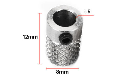 Immagine di UM2 DIY 5*8mm Stainless Steel Wheel Extruder Drive Gear For 3D Printer Stepper Motor