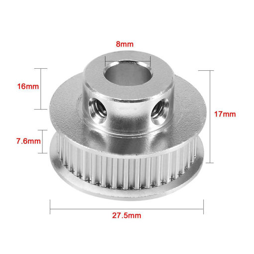 Picture of 36 Teeth 8mm Bore Aluminum Timing Pulley for 6mm GT2 Belt 3D Printer Part
