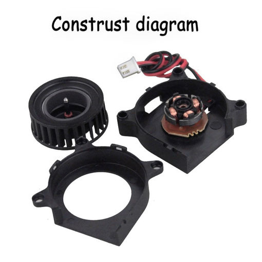 Immagine di DC 12v 4020 Brushless Sleeve Bearing Turbo Blower Cooling Fan with XH2.54-2P Cable