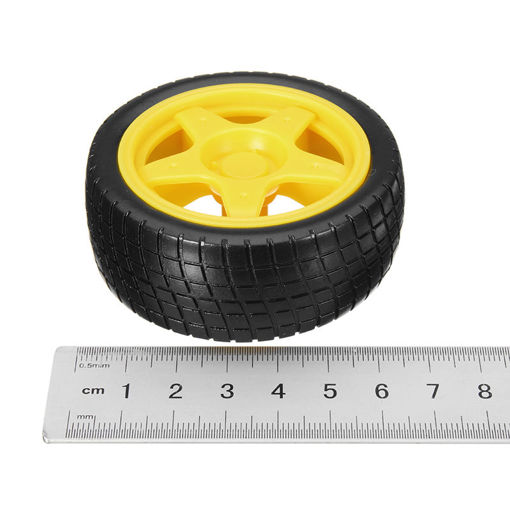 Picture of 2 Pcs Smart Robot Car Tyres Wheels For Arduino TT Gear Motor Chassis