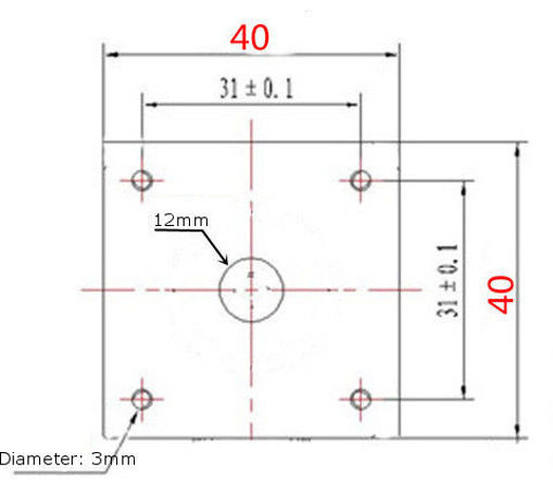 Immagine di Aluminum Heat Sink 40*40*11mm For 3D Printer MK7 MK8 Extruder