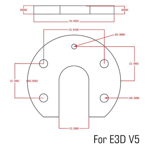 Immagine di V5 V6 Hotend J-head Aluminum Heatsink Mount Plate U-shaped For 3D Printer