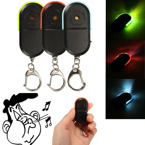 Picture of Wireless Anti-Lost Alarm Key Finder Locator Keychain Whistle Sound with LED Light