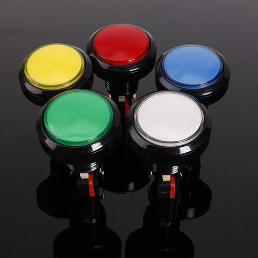Immagine di 12V 25A Round Lit Illuminated Arcade Video Game Push Button Switch LED Light Lamp