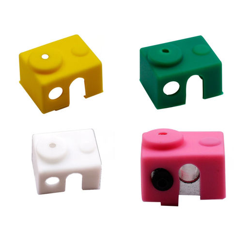 Picture of White/Pink/Yellow/Green Universal Hotend Block Insulation Sock Silicone Case For 3D Printer