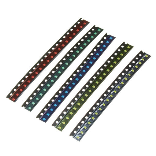 Immagine di 100Pcs 5 Colors 20 Each 0805 LED Diode Assortment SMD LED Diode Kit Green/RED/White/Blue/Yellow
