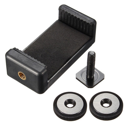 Picture of 1/4inch Tripod Mount Screw Flash Hot Shoe Adapter with Phone Clip for Nikon DSLR SLR Camera iPhone