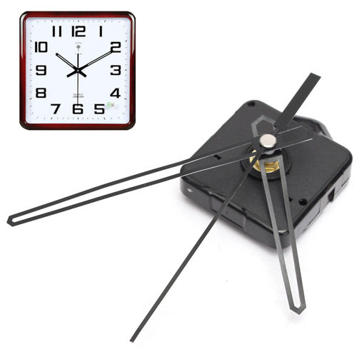 Picture of Replacement Quartz Clock Movement Mechanism Motor & Black Hands & Fittings Kit