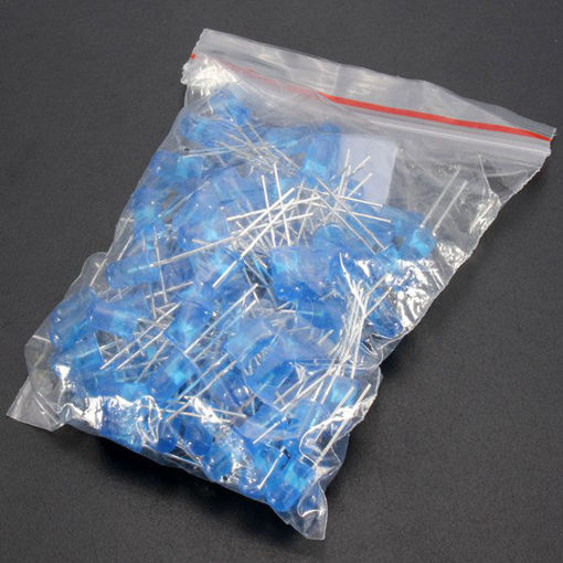 Picture of 100Pcs 20Ma F5 5MM Ultra Bright Blue LED Diode