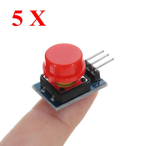 Picture of 5pcs Big Key Module Push Button Switch Module With Hat High Level Output Electronic Switch Module
