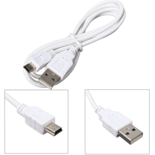 Picture of USB 2.0 A Male to Mini 5 Pin B Data Charging Power Cord Adapter Camera Cable