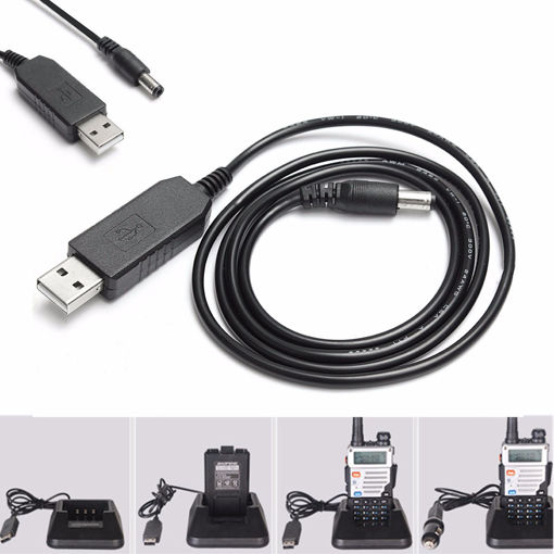 Picture of USB Charger Cable for BAOFENG UV-5R UV-5RA UV-5RB UV-5RE TYT Radio