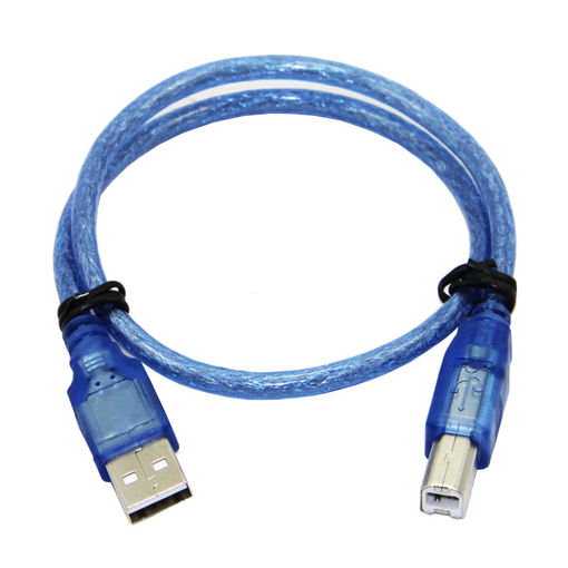 Picture of 3pcs 30CM Blue USB 2.0 Type A Male to Type B Male Power Data Transmission Cable For Arduino