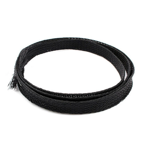 Picture of 3PCS 1M Retardant Nylon Braided Sleeving 8mm Black PET Cable For 3D Printer