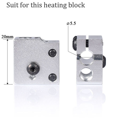 Immagine di Blue Silicone Volcano Heating Block Protective Case for 3D Printer Part V6 Hotend