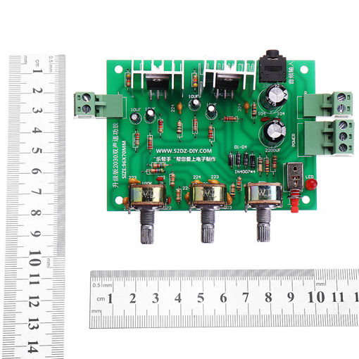 Picture of TDA2030A 2.0 Audio Amplifier Module Board 18Wx2 Dule Channel 9-12V