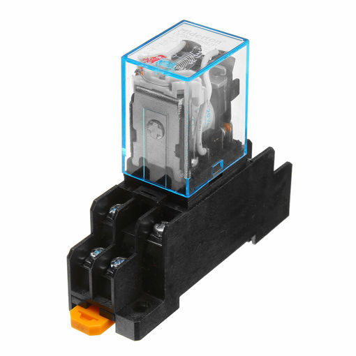 Immagine di 1Pcs AC110V Coil Power Relay LY2NJ JQX-13F DPDT 8 Pin PTF08A With Socket Base