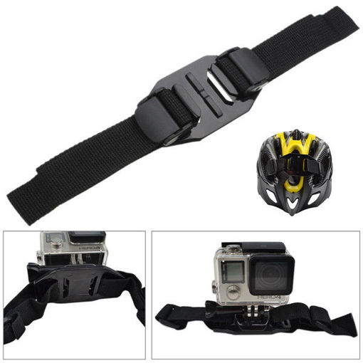 Immagine di Vented Adjustable Helmet Strap Mount For Sports Camera Gopro HD Hero 4 Session 2 3 Plus
