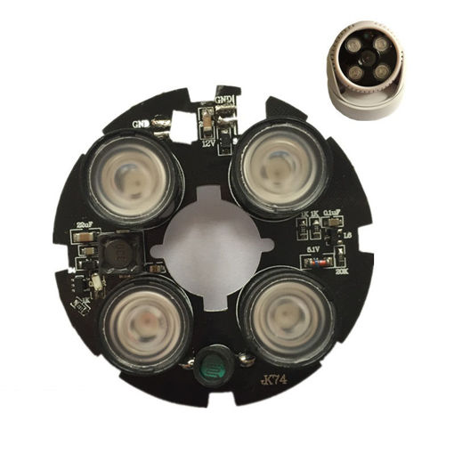 Immagine di 4pcs LED 850nm IR Lights 75 Bullet Camera Conch Hemisphere Camera Infrared Illuminator Board
