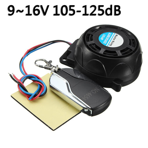 Picture of Anti-Locator Motorcycle 105-125dB Security Alarm System Anti Theft Remote Control Set