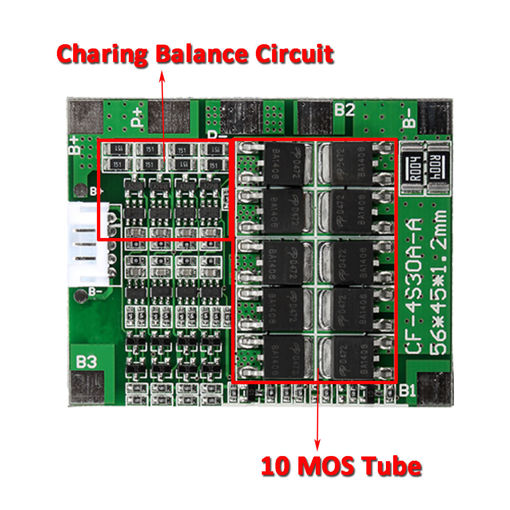 Immagine di 4S 30A 14.8V Li-ion Lithium 18650 Battery BMS Packs PCB Protection Board Balance