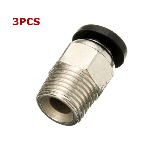 Immagine di 3PCS Pneumatic Connector PC4-01 For 1.75mm 3mm PTFE Tube Quick Coupler Feed Inlet